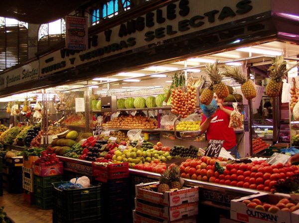 バレンシア中央市場の店